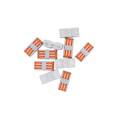 An CH-813 0.08-2.5mm SPL- 3 Pole Wire Connector with Spring Lock Lever for 3 Wire line Connection