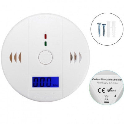 An CO Gas Sensor Detector Carbon Monoxide Poisoning Alarm Detector With LCD Display
