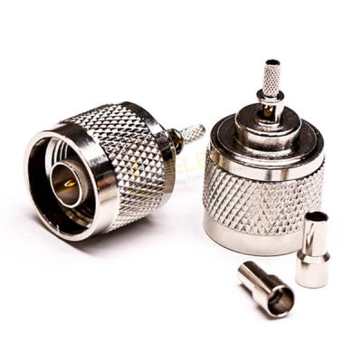 An Coaxial Connector Male N Type 180 Degree Crimp Type For Cable