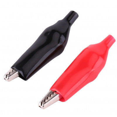 An Crocodile Clip Black & Red Pair