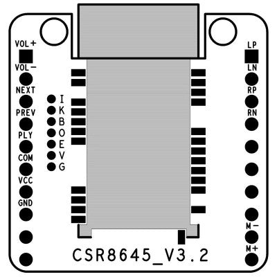 An CSR8645 Wireless 4.0 Amplifier Board 5W plus 5W APT-X Stereo Receiver Amplifier Module