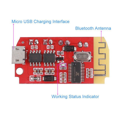 An CT14 Bluetooth 4.2 F Class 5W plus 5W Stereo Audio Amplifier Module with Onboard Micro-USB battery Charging