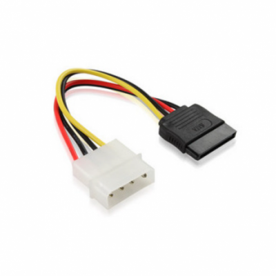 An D-Type Big 4PIN Female to 15PIN SATA Female Power Cords