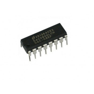 An DAC0800 8-Bit Digital to Analog D/A Converter IC DIP-16 Package