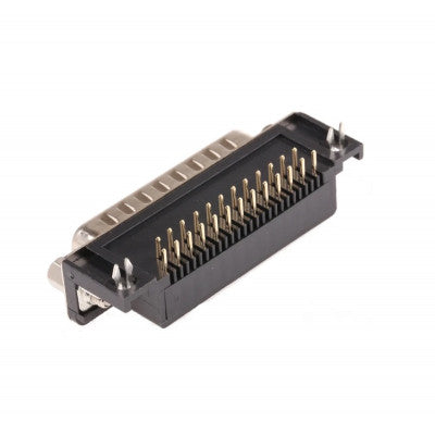 An DB25 Female Right Angle Connector - 25 Pin - PCB Mount