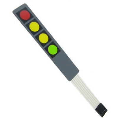 An DC 12V 4x1 Key Matrix Membrane Switch Keypad