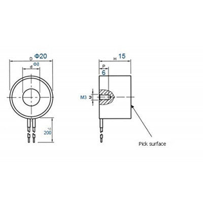 An DC 12V KK-P20/15 3KG Lifting Solenoid Electromagnet