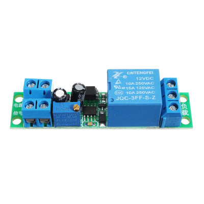 An DC 12V Switch Delay-Relay Module with Adjustable Delay Time 0-25 Second Signal Triggering Switch Module