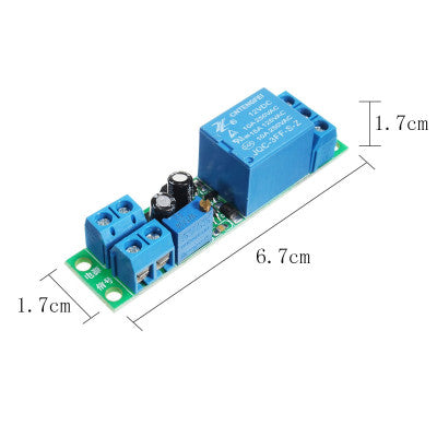 An DC 12V Switch Delay-Relay Module with Adjustable Delay Time 0-25 Second Signal Triggering Switch Module