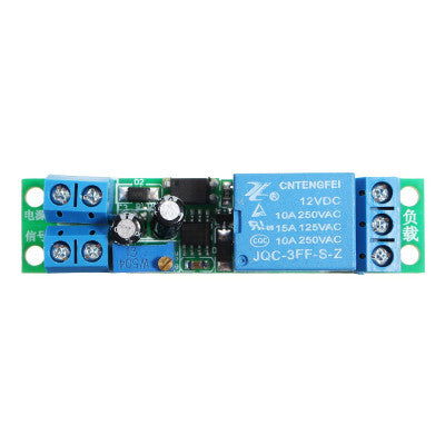 An DC 12V Switch Delay-Relay Module with Adjustable Delay Time 0-25 Second Signal Triggering Switch Module