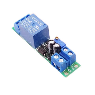 An DC 12V Switch Delay-Relay Module with Adjustable Delay Time 0-25 Second Signal Triggering Switch Module