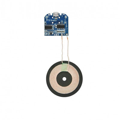 An DC 5V Qi Standard Micro USB Input PCBA Circuit Board With Coil for Wireless Phone Charging - Transmitter