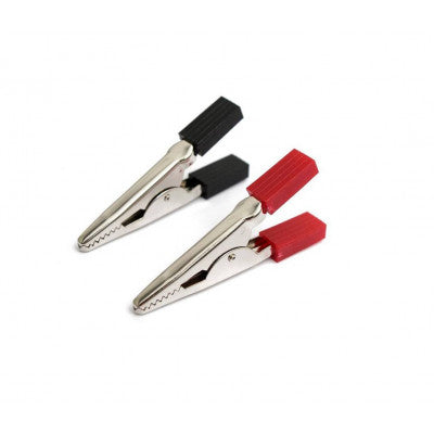 An DC Crocodile Alligator Clip Black and Red Pair