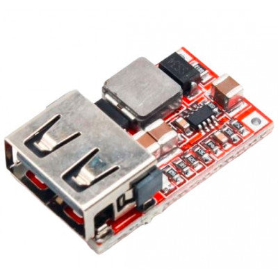 An DC to DC 6-24V to 5V USB Output Step Down Power Charger with Adjustable Buck Converter