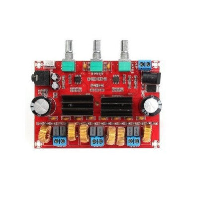 An DC12-24V TPA3116D2 2.1 Channel Digital Subwoofer Power Amplifier Board