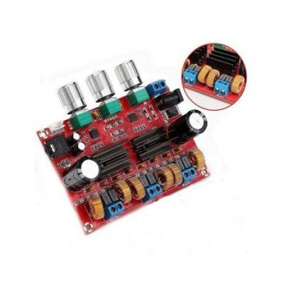 An DC12-24V TPA3116D2 2.1 Channel Digital Subwoofer Power Amplifier Board