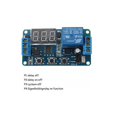 An DC12V 1 Channel Relay Module Delay Timer Control Switch Board