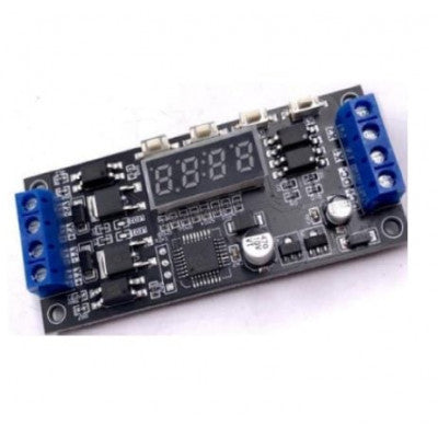 An DC12V 24V Dual MOSFET LED Digital Time Delay Relay Trigger Cycle Timer Delay Switch Circuit Board DC7-30V
