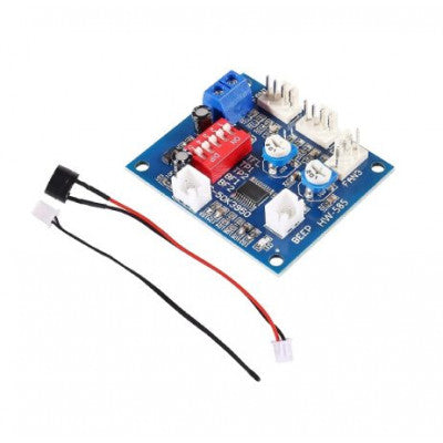An DC12V PWM DC Fan Speed Controller Variable Speed Temperature Speed Controller with Temperature Probe High Temperature Alarm