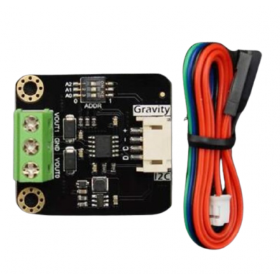 An DFRobot Gravity GP8413 2-Channel 15-bit I2C to 0-5V/10V DAC Module