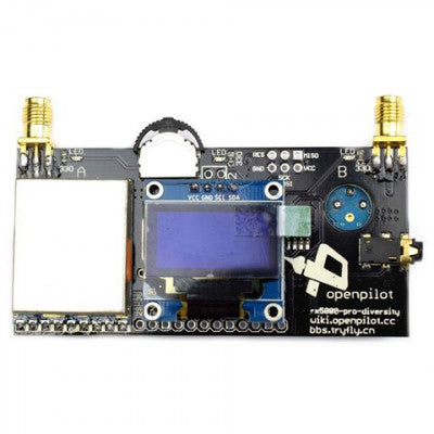 An DIY RX5808 5.8G 40CH diversity FPV receiver with OLED display for FPV racer Quad