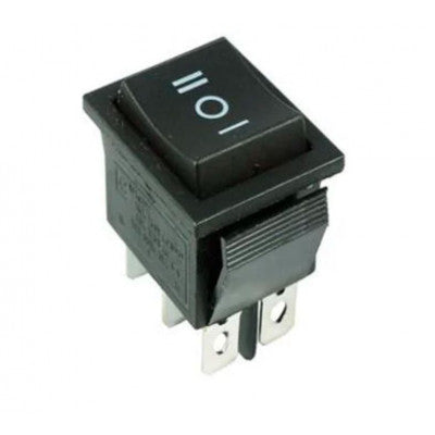 An DPDT ON-OFF-ON Rocker Switch - Lock Action