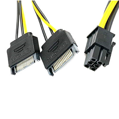 An Dual SATA 15PIN to 6PIN Graphics Card Power Cable