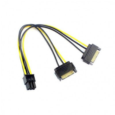 An Dual SATA 15PIN to 6PIN Graphics Card Power Cable