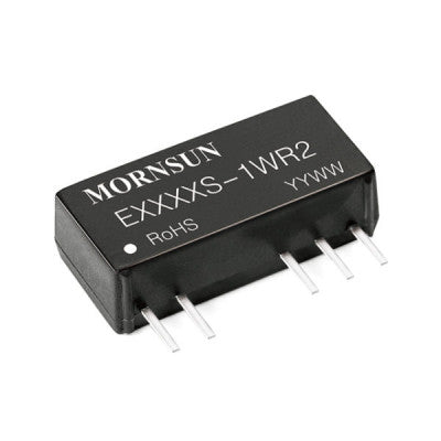 An E2412S-1WR2 Mornsun 24V to ±12V DC-DC Converter 1W Power Supply Module - SIP Package