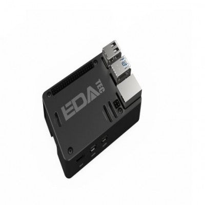 An EDATEC Pi 5 Passive Cooling CNC Box Black