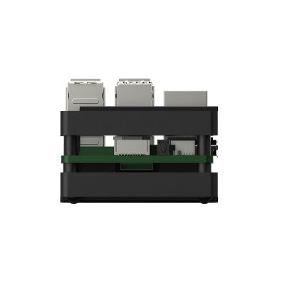 An EDATEC Pi5 Passive Cooling Open CNC Case, black