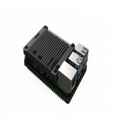 An EDATEC Pi5 Passive Cooling Open CNC Case, black