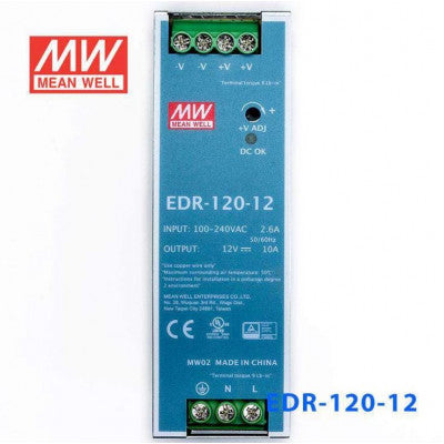 An EDR-120-12 Mean well SMPS - 12V 10A 120W Din Rail Metal Power Supply
