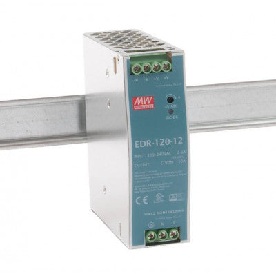 An EDR-120-12 Mean well SMPS - 12V 10A 120W Din Rail Metal Power Supply