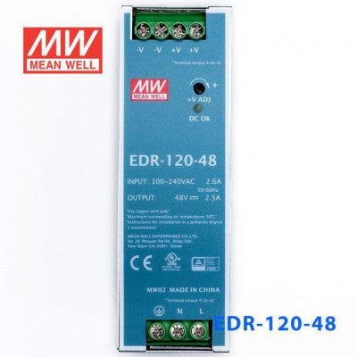 An EDR-120-48 Mean well SMPS - 48V 2.5A 120W Din Rail Metal Power Supply