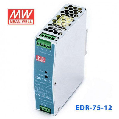 An EDR-75-12 Mean well SMPS - 12V 6.3A 75.6W Din Rail Metal Power Supply