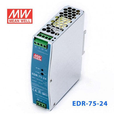 An EDR-75-24 Mean well SMPS - 24V 3.2A 76.8W Din Rail Metal Power Supply