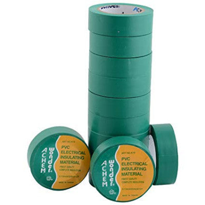 An Electrical PVC Insulating Tape - Green Color - 1 Piece Pack