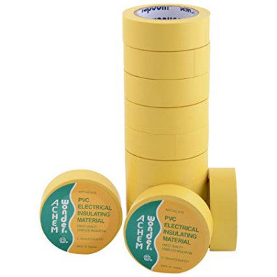 An Electrical PVC Insulating Tape - Yellow Color - 1 Piece Pack