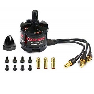 An EMAX MT2213 935KV Brushless DC Motor-Black Cap (CW Motor Rotation) With 1045 Propeller Combo (Original)