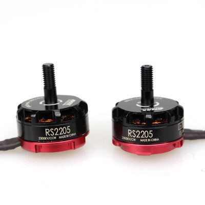 An EMAX RS2205 2300KV Brushless DC Motor for FPV Racing Drone - Red Cap (CCW Motor Rotation)