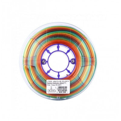 An eSilk-PLA filament Rainbow Multicolor