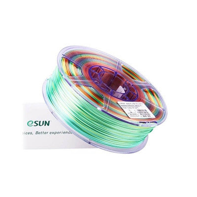 An eSilk-PLA filament Rainbow Multicolor