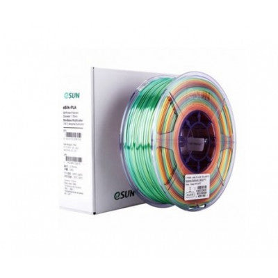 An eSilk-PLA filament Rainbow Multicolor