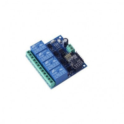 An ESP8266 ESP-01 12V 4 Channels WiFi Relay Module Things Smart Home Remote Control Switch