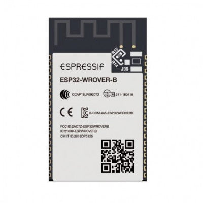 An Espressif ESP32-WROVER-B 4M 32Mbit Flash WiFi Bluetooth Module