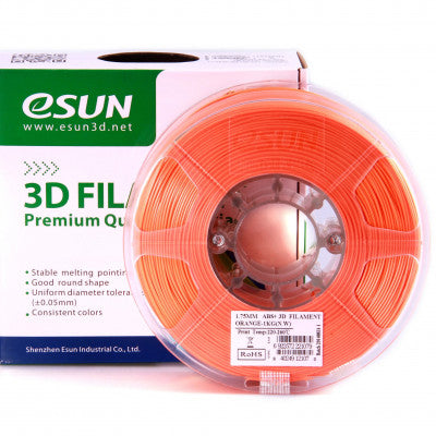 An eSun ABS+ 1.75mm 3D Printing Filament 1kg - Orange