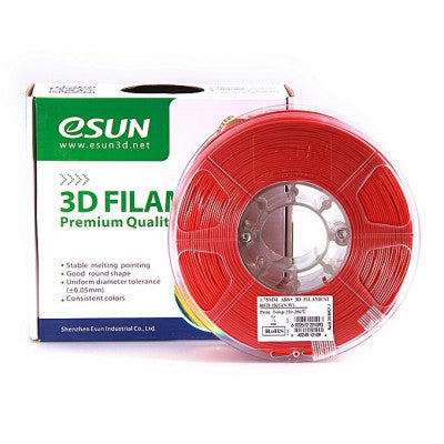 An eSun ABS+ 1.75mm 3D Printing Filament 1kg - Red