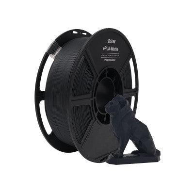An eSUN ePLA-Matte 1.75mm 3D Printing Filament 1kg-Deep Black