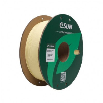 An eSun ePLA-Matte 3D Printing Filament-Almond Yellow